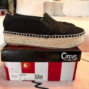 Circus by Sam Edelman Black Canvas Espadrilles